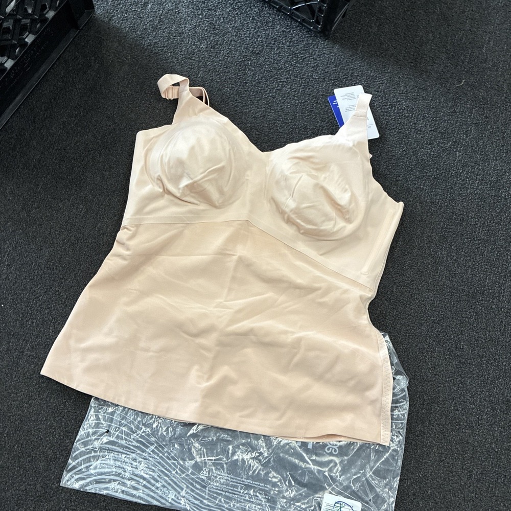 Honeylove Shapewear Cami Tank Size 1x Blush Pink Tan Slimming Liftwear Wirefree